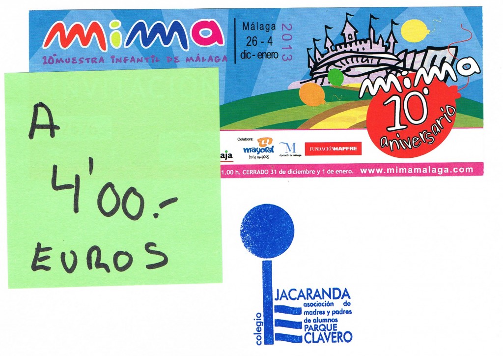 Compra tu entrada para el MIMA en el AMPA Jacaranda